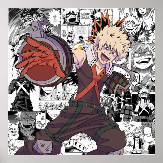 Bakugou Collage Poster (Vorne)