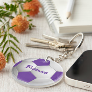Bal de Football Personnalisable violet et blanc