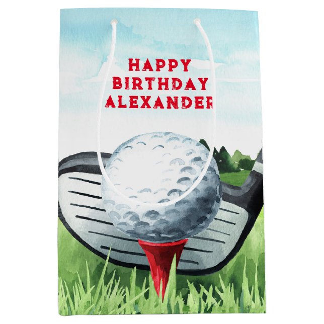 Bal de golf Anniversaire Petit sac cadeau (Devant)