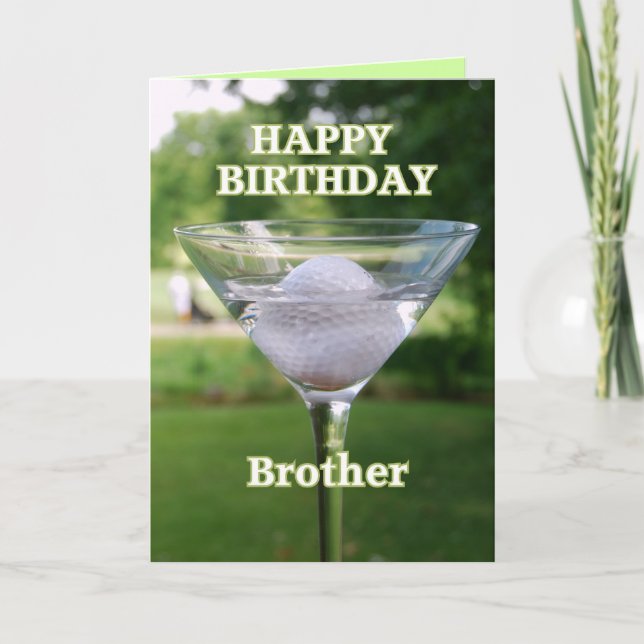 Bal de golf Brother Martini Bonne carte d'annivers (Devant)