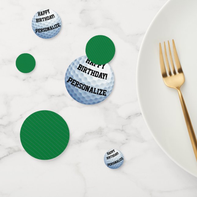 Bal de golf personnalisé Joyeux Confetti d'anniver (Groupe)