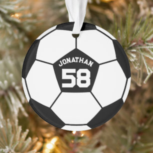 Bal de soccer avec nom et numéro Jersey photo