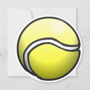 Bal de tennis sur une joyeuse carte d'anniversaire