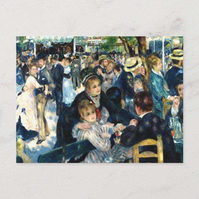 Bal Du Moulin De La Galette Pierre Auguste Renoir Postkarte (Vorderseite)