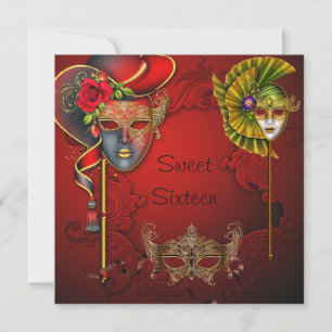 Bal Masquerade, Sweet sixteen Invitation Anniversa