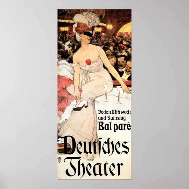 BAL PARE Deutsches Theater Restaurant Adolf Munzer Poster (Vorne)
