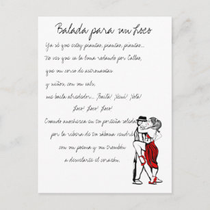Balada para un loco Tango Texte Postkarte