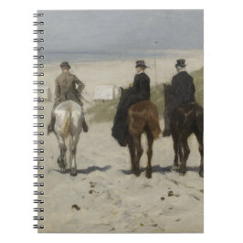 Balade à cheval le long de la plage - Carnet d'art