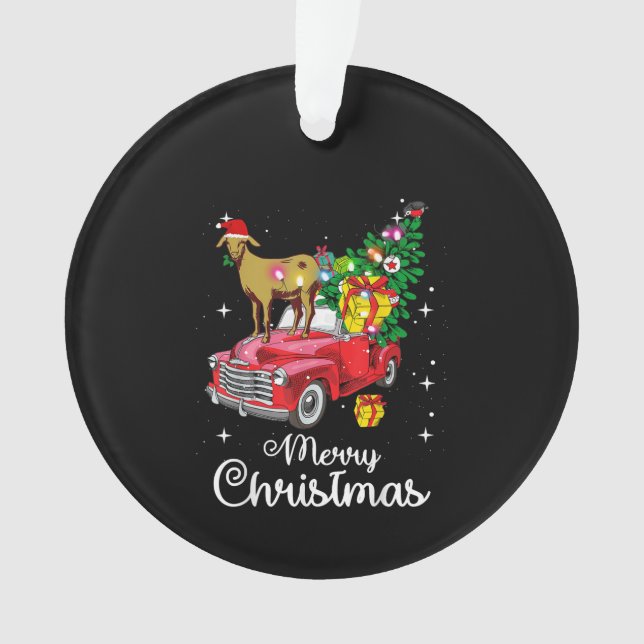 Balades de chèvre Rouge Voiture Noël (devant)