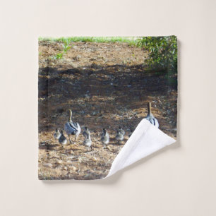 Balades en famille de canards, linge de toilette