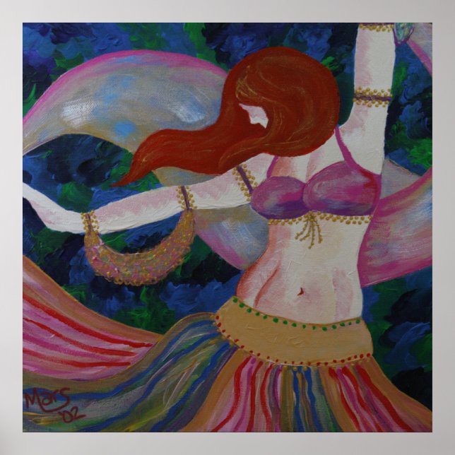 Baladi, Belly Dancer Schönes Kunstposter drucken Poster (Vorne)