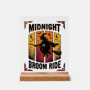 Balai de minuit Vintage Sorcière Halloween Graphiq
