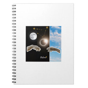 Balance Astrologie Finsternis und Mond Surrealer P Notizblock