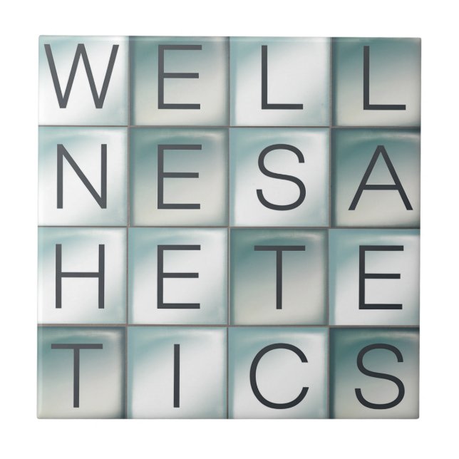 "Balance & Bliss" (textbasiert) Fliese (Vorderseite)