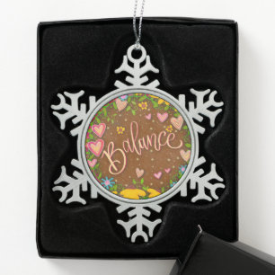 Balance braune, Hübsche Inspiritivität Schneeflocken Zinn-Ornament