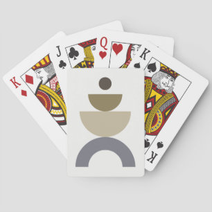 Balance - farbenfrohe geometrische Formen des mitt Spielkarten