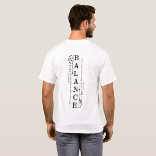 Balance Geist & Herz Typografie-Zitat-Kunst T-Shirt