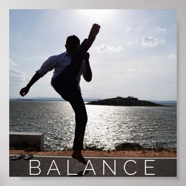 Balance - Motivierend Poster für Kampfkunst (Vorne)
