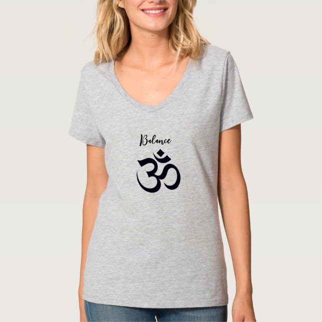 Balance Om Yoga-Symbol T-Shirt (Vorderseite)