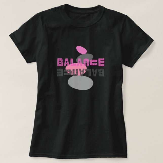 Balance pink und grau T-Shirt (Design vorne)
