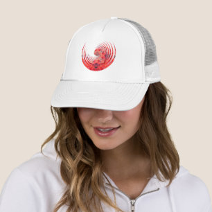 Balance Rote Fraktalspirale Abstrakter Design Truckerkappe