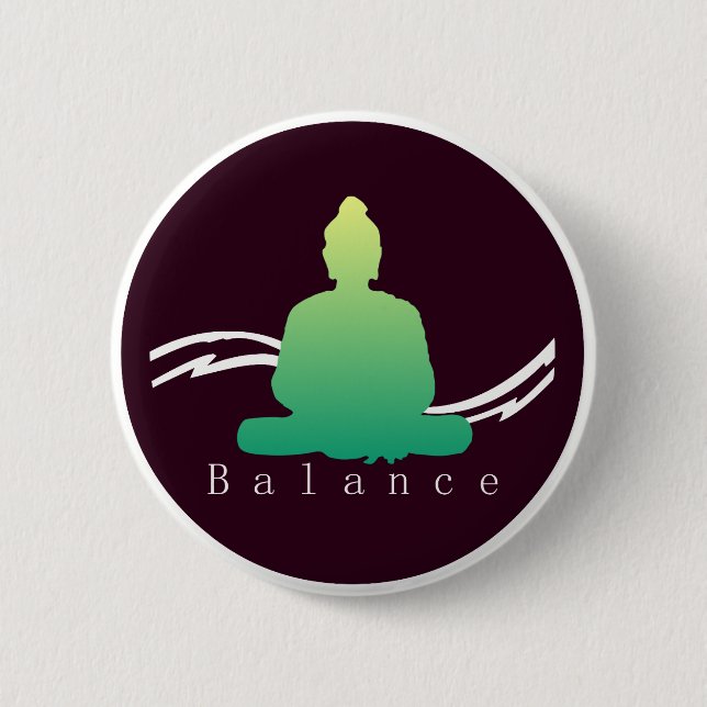 "Balance" Schöner Buddha. Button (Vorderseite)