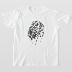 Balance Schwarz Weiß Abstrakte Stammes-Tattoo-Kuns T-Shirt