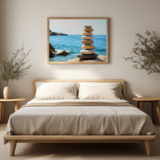Balance-Steine Zen Minimalistische Wandkunst Poster