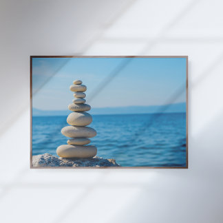 Balance-Steine Zen Minimalistische Wandkunst Poster