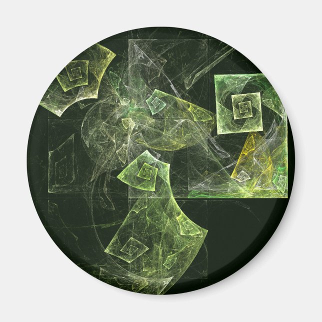 Balance tordue Magnet rond d'art Abstrait (Devant)