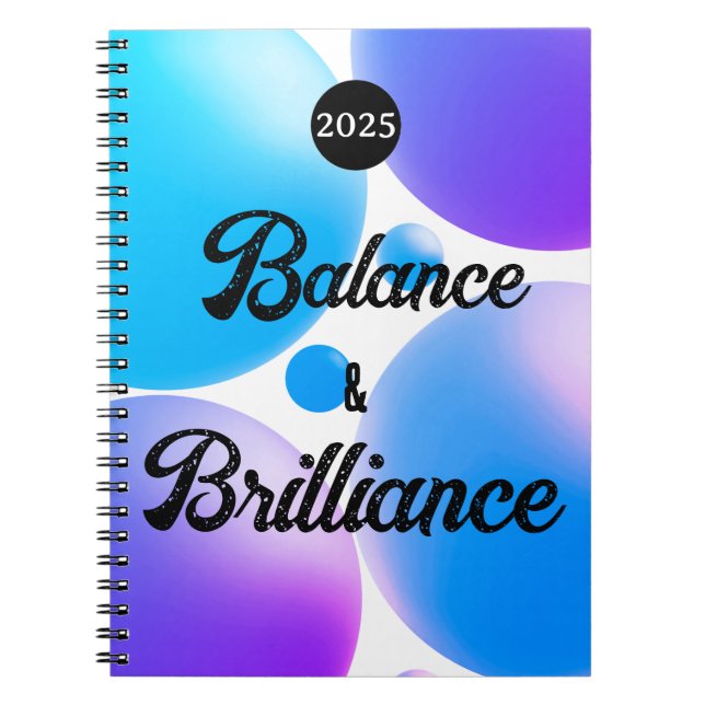 BALANCE und BRILLIANCE SpiralNotebook Notizblock (Vorderseite)
