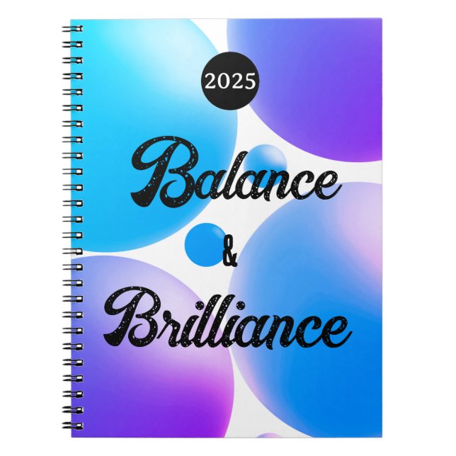 BALANCE und BRILLIANCE SpiralNotebook Notizblock (Vorderseite)