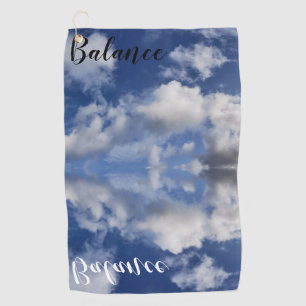 Balance, welche Wolkenreflektionen, blauer Himmel Golfhandtuch