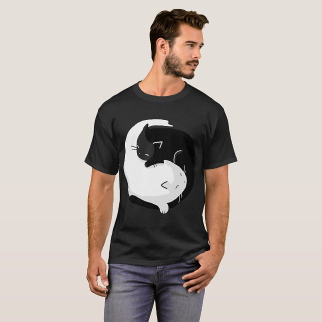 Balance, Yang-yin Katzen T-Shirt (Vorne ganz)