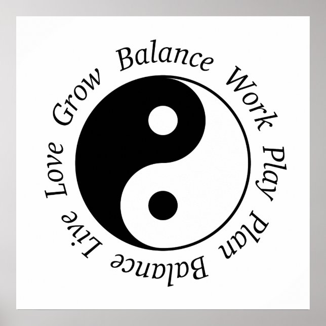 Balance Yin Yang Poster (Vorne)