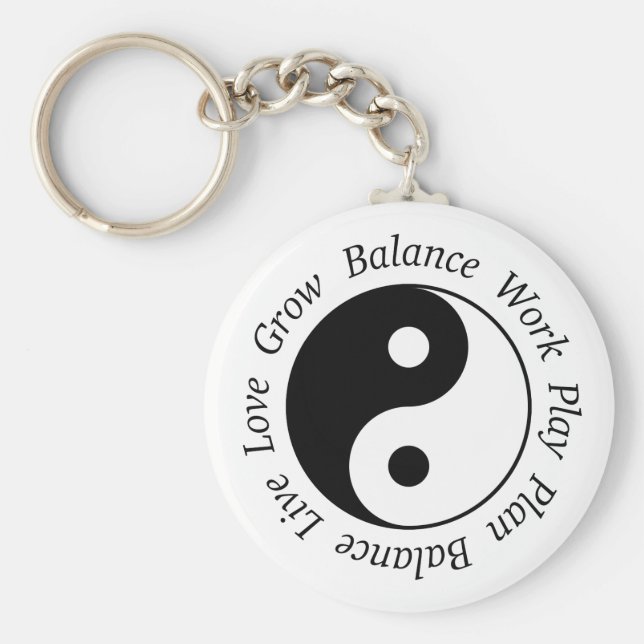 Balance Yin Yang-Symbol Schlüsselanhänger (Vorne)