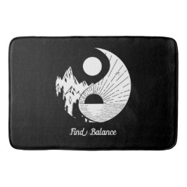Balance Zen Yin Yang Schwarz-weiß Badematte