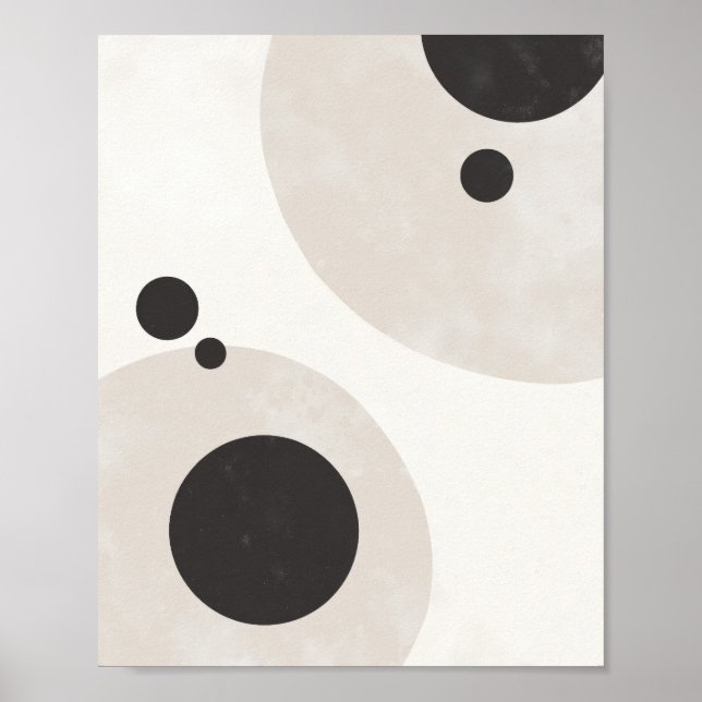 Balanced Circles – Neutral Abstract Wall Art Poster (Vorne)