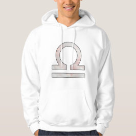 Balanced Libra Bliss - Rosa & Blau Pasta Kunst Hoodie