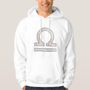 Balanced Libra Bliss - Rosa & Blau Pasta Kunst Hoodie