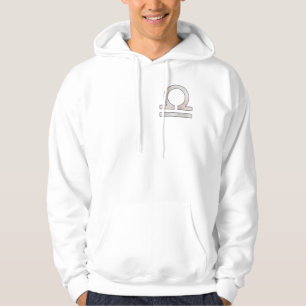 Balanced Libra Bliss - Rosa & Blau Pasta Kunst Hoodie