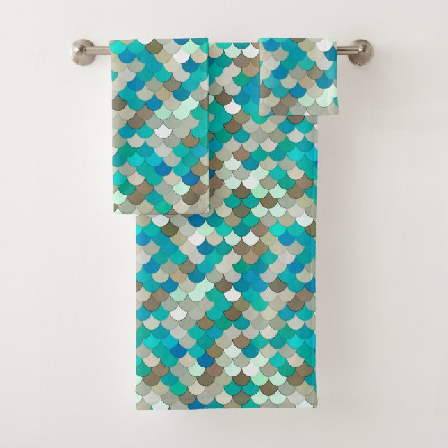 Balances de sirènes, Turquoise, Aqua, Taupe & Crèm (En situation)