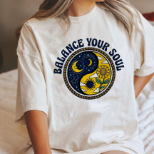 Balanciere deine Seele Yin Yang Sonnenblume Mond C