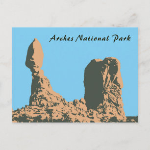 Balancierter Felsen im Arches National Park- Utah, Postkarte