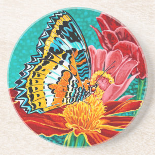 Balancierter Schmetterling I Getränkeuntersetzer