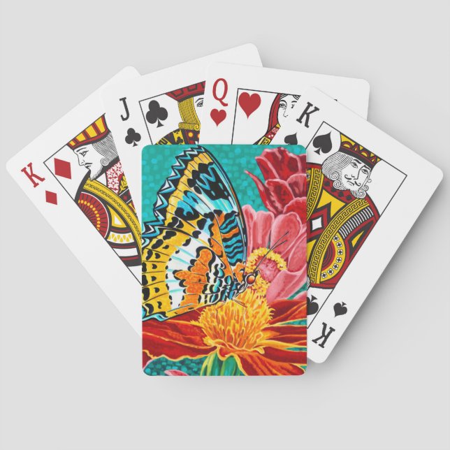 Balancierter Schmetterling I Spielkarten (Rückseite)