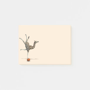 Balancing Giraffe Post-it Klebezettel