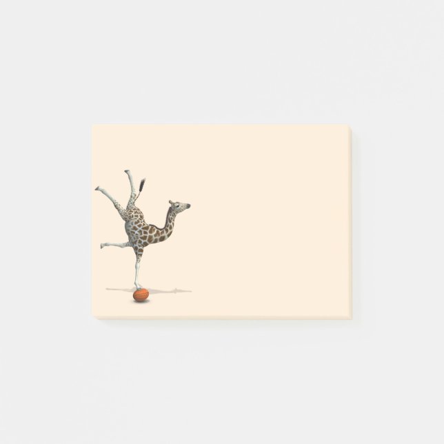 Balancing Giraffe Post-it Klebezettel (Vorderseite)