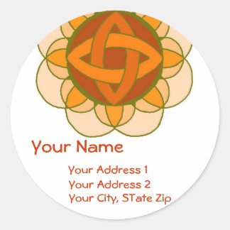 "Balancing the Sacral Chakra"-Adressetikett Runder Aufkleber