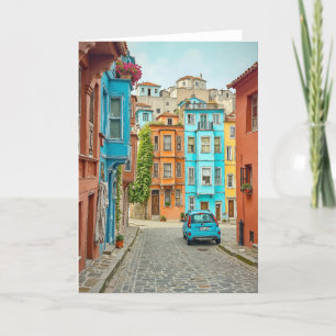 Balat Istanbul Türkei Wasserfarbe Dankeskarte